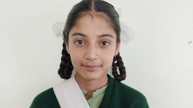 Nihri: Harsha Kumari achieved first place in poetry recitation in the district level children's fair.