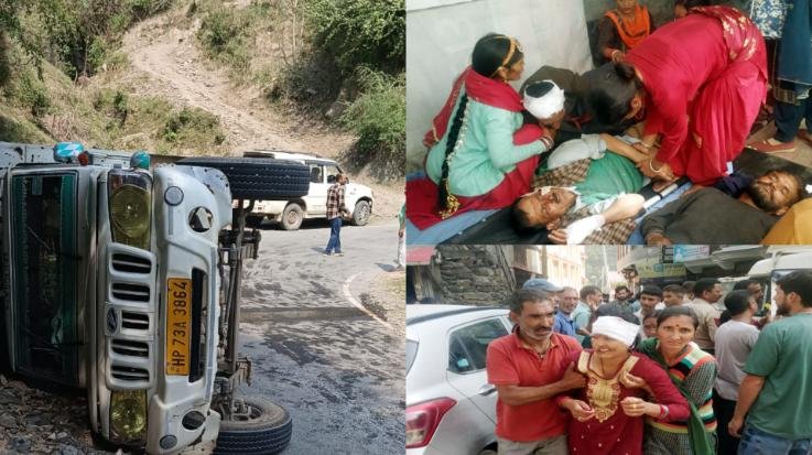 Jeep -lost- control- and -overturned- on -Saluni-Langera road, -more- than- 20 -people -injured