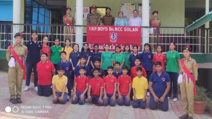 The first session of recruitment of NCC cadets was completed in BL School Kunihar