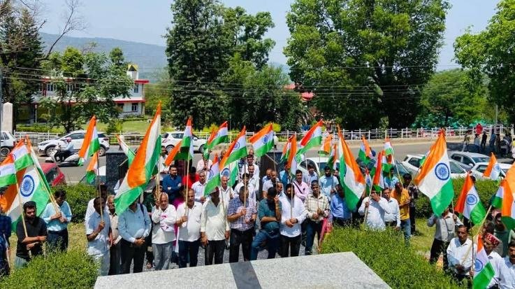 BJP- took -out -Tricolor -Yatra-in- Bilaspur