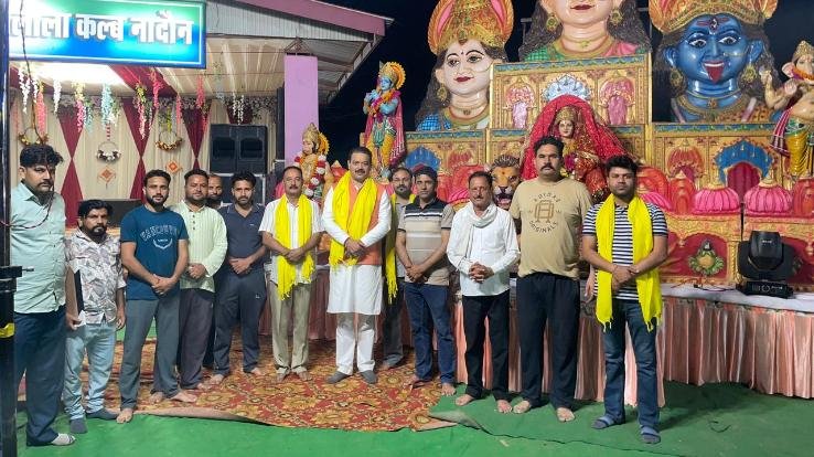 Indora: Religious event in Kudsan on Ram Navami, MLA Malendra Rajan participated