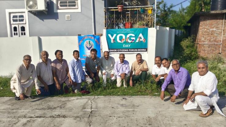 Senior Citizens' Forum Dehra celebrated International Yoga Day.
