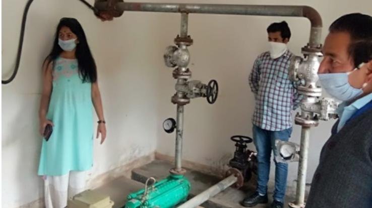 जल शक्ति विभाग ने की पेयजल के लिए निर्मित टैंकों की क्लोरिनेशन