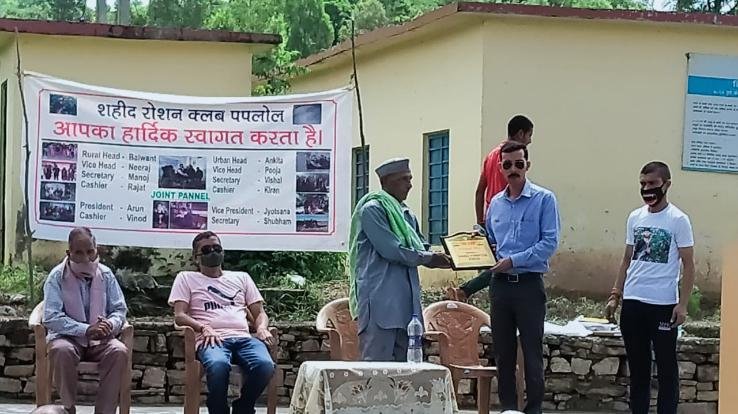 शहीद रोशन क्लब पपलोल ने मनाया स्वतंत्रता दिवस