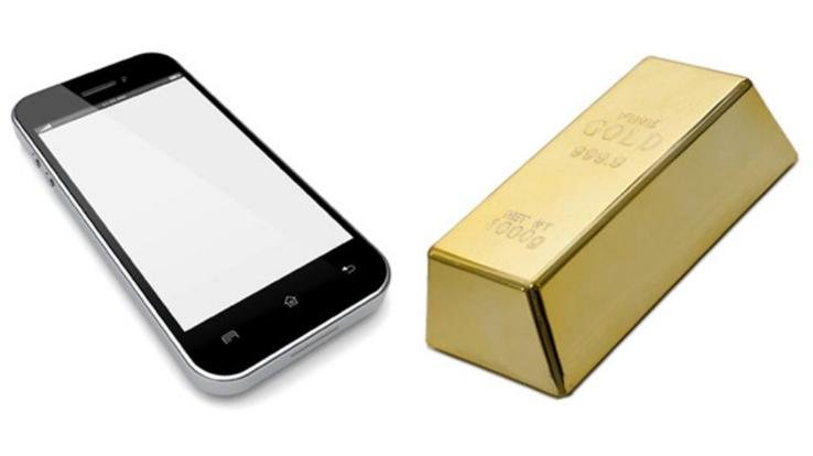 Mobile devices become expensive gold silver and copper cheaper