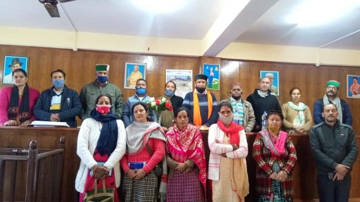 Panchayat head administered oath to newly elected panchayat members