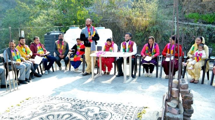 Oath ceremony organized in gram panchayat baga 