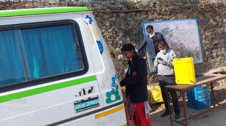 Health Department team performed corona test at Government Senior Secondary School, Dadlaghat