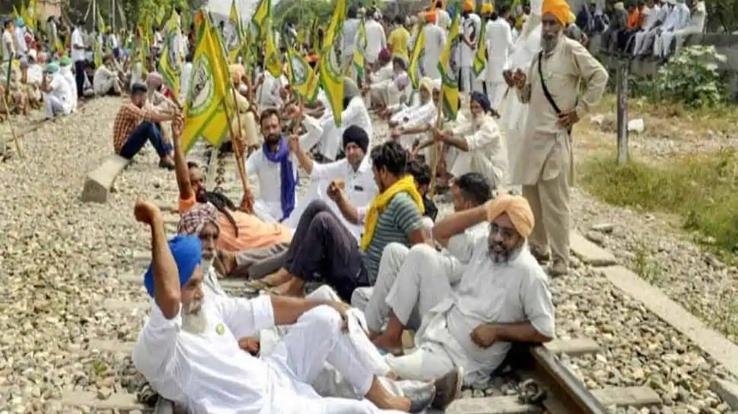 Rail stop movement of farmers today in protest against new agricultural laws