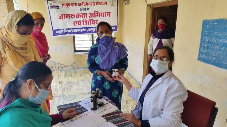 ग्राम पंचायत कृष्णगढ़, जंगेशु, सूरजपुर, हुड़ंग, गांगुड़ी तथा घड़सी में 742 रोगियों की एनीमिया जांच