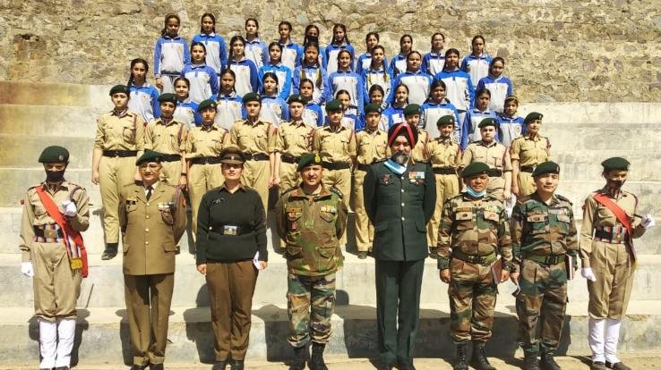 National cadet corps annual inspection in gurukul school