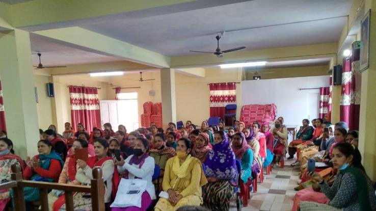 Meeting held on International Women's Day in Gram Panchayat Dadlaghat
