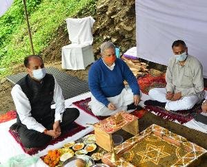 शिमला :मुख्यमंत्री जय राम ठाकुर ने किया सुनील सदन का भूमि पूजन
