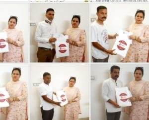 कुनिहार: संभव चैरिटेबल सोसायटी ने किया कोरोना यौद्धाओं को सम्मानित 