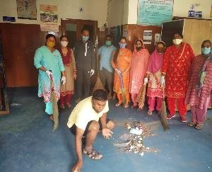 कुनिहार : सिविल अस्पताल में सफाई व्यवस्था के लिए हाटकोट पंचायत आई आगे