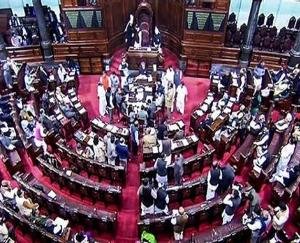 राज्यसभा की कार्यवाही फिर से शुरू होते ही हंगामा