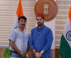 Jaswan-Pragpur: Amit Walia meets Union Sports Minister Anurag in Delhi