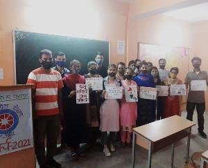 दाड़लाघाट :राजभाषा हिंदी दिवस के शुभ अवसर पर हिंदी पखवाड़े की शुरूआत 