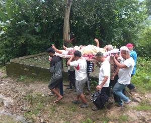 Due to the bad condition of the road, there was a huge anger among the people of the area.