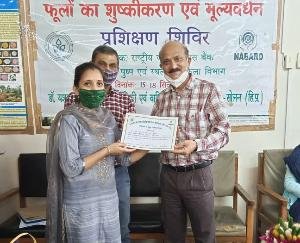 A series of training camps on 'Dried Flowers' concluded at Nauni University