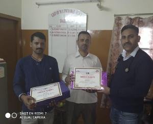 108 एंबुलेंस कर्मचारियों को किया सम्मानित