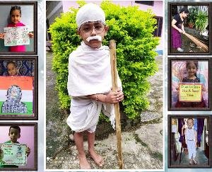 ज्वालामुखी:डीएवी भड़ोली स्कूल में मनाई गई महात्मा गांधी और लाल बहादुर शास्त्री की जयंती