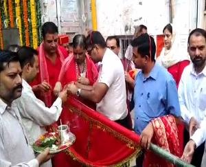 Jwalamukhi: SDM performed flag ceremony on Shardiya Navratras in Shaktipeeth volcano