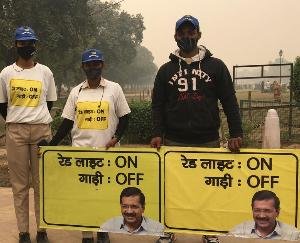 Delhi government strict against pollution, red light on car off campaign started