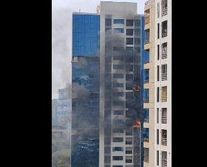Mumbai: Massive fire breaks out in 60-storey building in Lalbagh area, man dies after falling from balcony