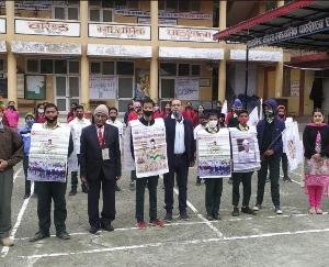 Dadlaghat: Ramanujan Amrit Bharat Maths Yatra taken out in Government Senior Secondary School Ghanaghat