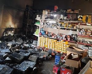 Dehra: Fire breaks out in MS Trading Company's showroom