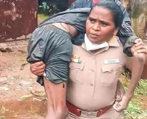 Chennai: Woman officer carried unconscious youth on shoulder to auto, video went viral