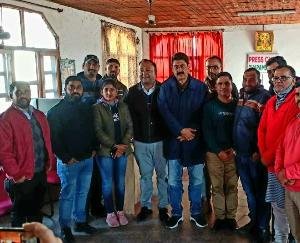 Sports Minister Rakesh Pathania visited Press Club Dharamsala