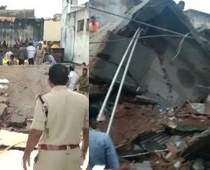 Three children and an old woman killed in three-storey building collapse in Andhra Pradesh