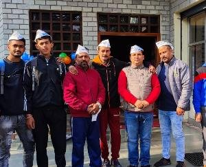 Nadaun: Aam Aadmi Party celebrated foundation day with pomp