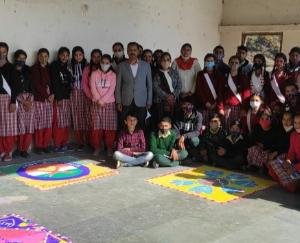 Karsog: Rangoli competition organized in Government Model Senior Secondary School, Pangana