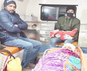 दाड़लाघाट: 108 एंबुलेंस में करवाया सफल प्रसव, जच्चा-बच्चा दोनों सुरक्षित