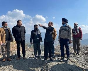 Shimla: Chief Minister Jai Ram inspects the progress of expansion work of Jubbarhatti airport