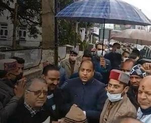 Chief Minister Jai Ram Thakur received a grand welcome at Jwalamukhi