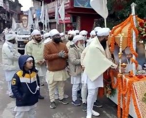 Namdhari Sangat Mandi did Nagar Kirtan on the Prakash Utsav of Satguru Ram Singh Ji