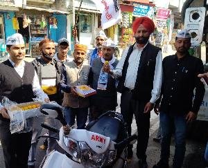 Aam Aadmi Party workers celebrated in Indora