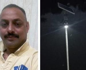 13 solar lights installed due to the efforts of Deputy Pradhan Ajay Kumar in Dayal Panchayat