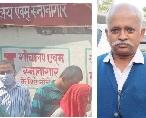 toilet gate near Parikrama Marg closed, devotees upset