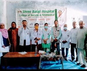 Shri Balaji Hospital organized free health camp in Panchayat Bilaspur