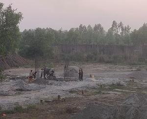 Contractor is using substandard construction material in building construction work