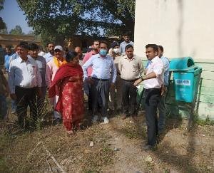 Deputy commissioner visited make shift hospital and grain market, also took stock of construction works