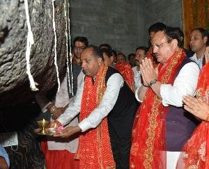 JP Nadda received a warm welcome in Kangra