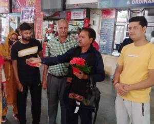  Cord organization honored the operator of the private bus at the bus stand