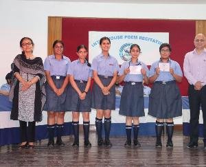 Organized English Poetry Reading Competition at Pinegrove School