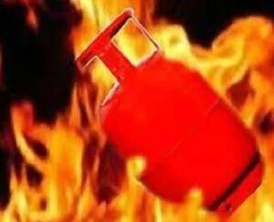 Three scorched due to cylinder fire